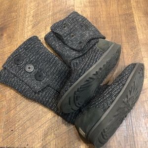 Ugg Silver Grey Sweater Boot